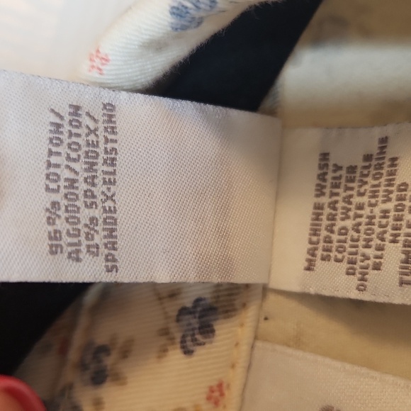 Vintage Liz Claiborne LizWear Jeans Women's Cream Cotton  Floral Blazer Size L - Picture 13 of 13